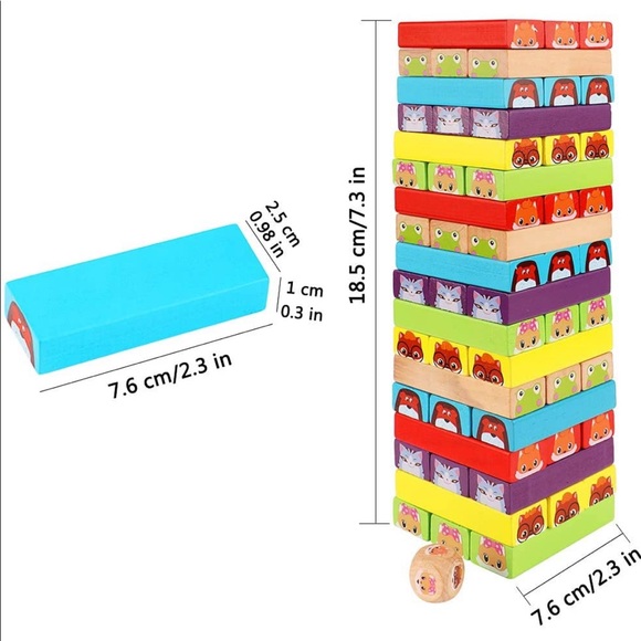 Wooden stacking game 54 pieces - Picture 3 of 3